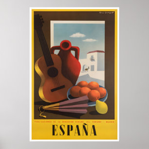 Affiche de voyage à Madrid Espagne Art Impression 