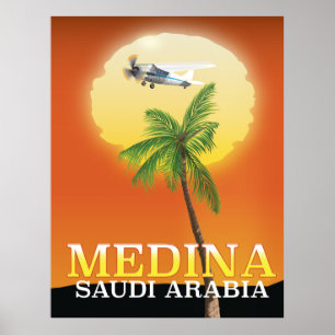 Affiche de voyage à Médine en Arabie Saoudite