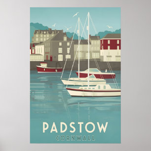 Affiche de voyage à Padstow Cornwall