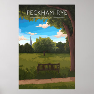 Affiche de voyage à Peckham Rye Park Londres