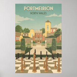 Affiche de voyage à Portmeirion North Wales