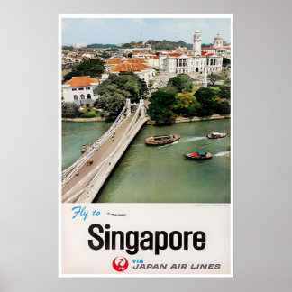 Affiche de voyage à Singapour Impression d'art Jap