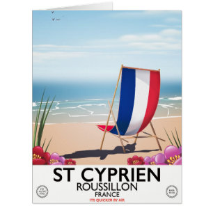 Affiche de voyage à St Cyprien, Roussillon France
