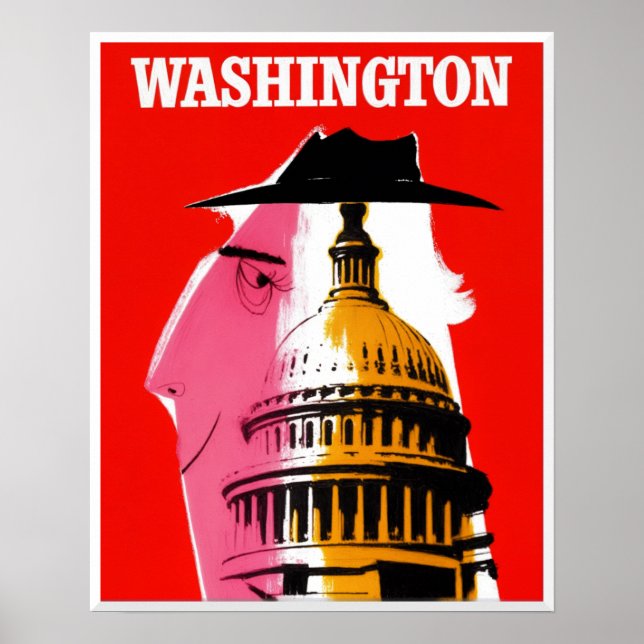 affiche de voyage à Washington DC  (Devant)