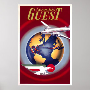 Affiche de voyage Aerovias Guest