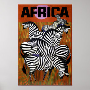 Affiche de voyage africaine