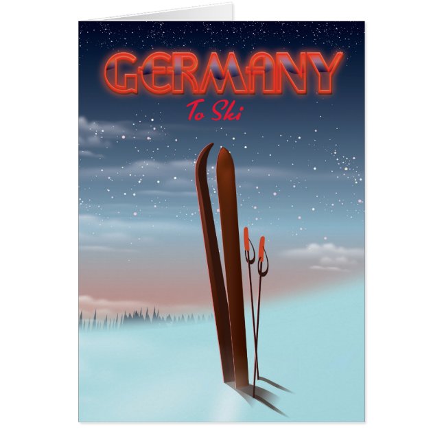 Affiche de voyage Allemagne Ice Ski (Devant)
