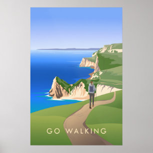 Affiche de voyage "Allez vous promener"