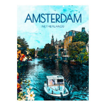 Affiche de voyage Amsterdam
