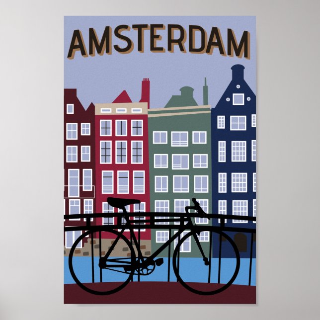 Affiche de voyage Amsterdam (Devant)