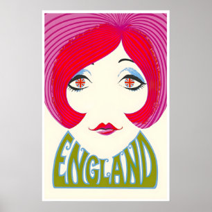 Affiche de voyage anglaise Londres Art Angleterre 