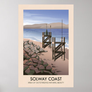 Affiche de voyage AONB de la côte de Solway