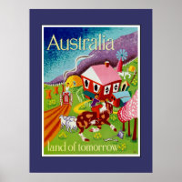 Affiche de voyage Art vintage Australie
