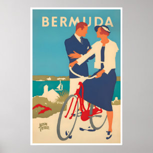 Affiche de voyage artistique des Bermudes Adolph T