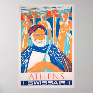 Affiche de voyage Athènes Grèce Art Impression gre