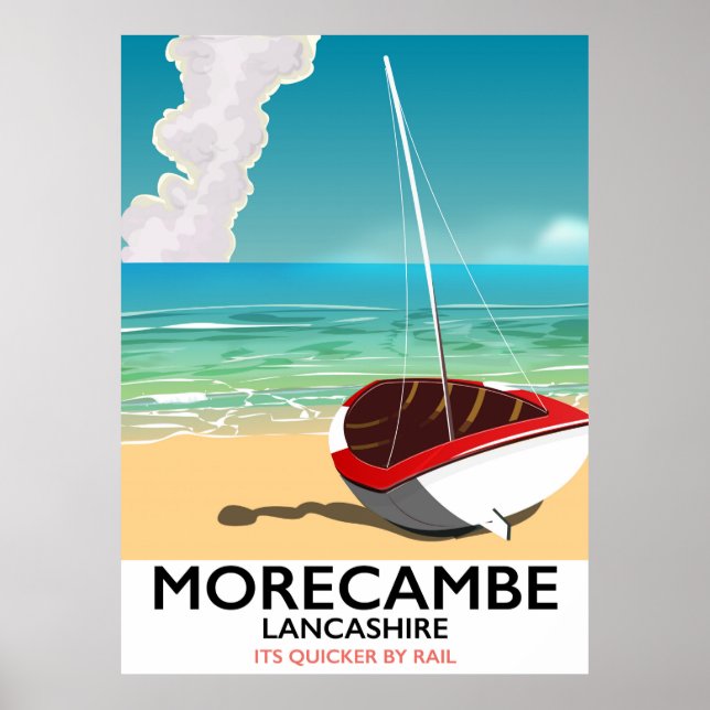 Affiche de voyage au bord de la mer à Morecambe, L (Devant)