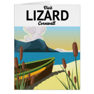 Affiche de voyage au bord de la mer de Lézard cart