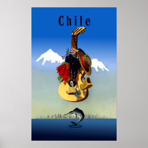 Affiche de voyage au Chili