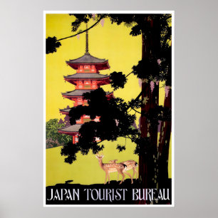 Affiche de voyage au Japon Art japonais Bureau du 