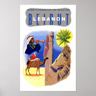 Affiche de voyage au Liban