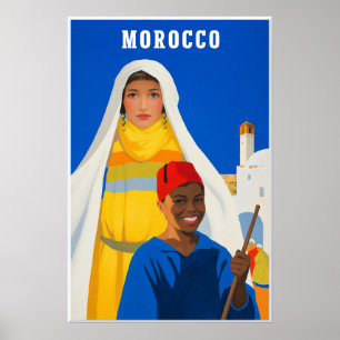 Affiche de voyage au Maroc