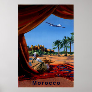 Affiche de voyage au Maroc.
