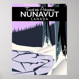 Affiche de voyage au Nunavut Canada