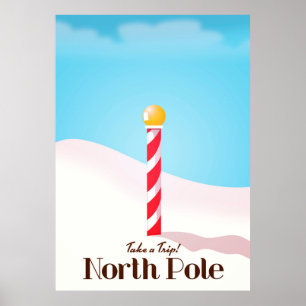 Affiche de voyage au Pôle Nord