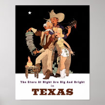 Affiche de voyage au Texas
