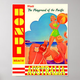 Affiche de voyage Australie Bondi-Beach