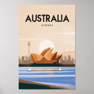 affiche de voyage Australie Sydney