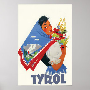 Affiche de voyage Autriche Tyrol Tirol Art mural v