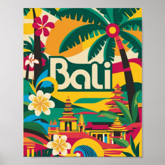 Affiche de voyage Bali Indonésie