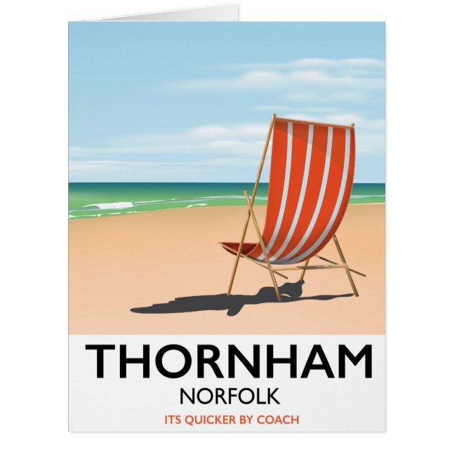 Affiche de voyage balnéaire de Thornham Norfolk. (Devant)