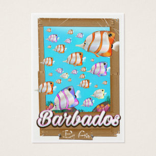 Affiche de voyage Barbade Poisson tropical