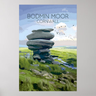 Affiche de voyage Bodmin Moor Print Cornouailles