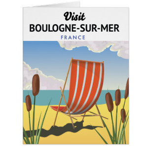 Affiche de voyage Boulogne-sur-Mer France