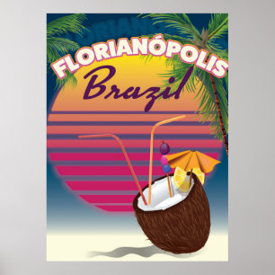 Affiche de voyage brésilienne Florianópolis