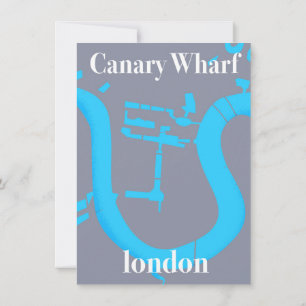 affiche de voyage carte de canary wharf londres
