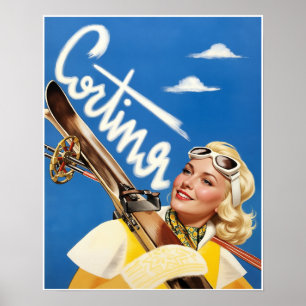 Affiche de voyage Cortina, Italie