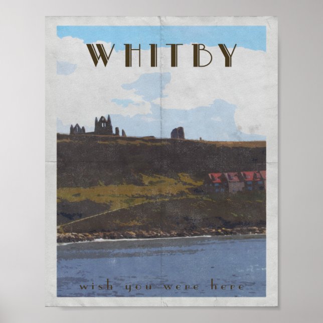 affiche de voyage côte est whitby yorkshire (Devant)