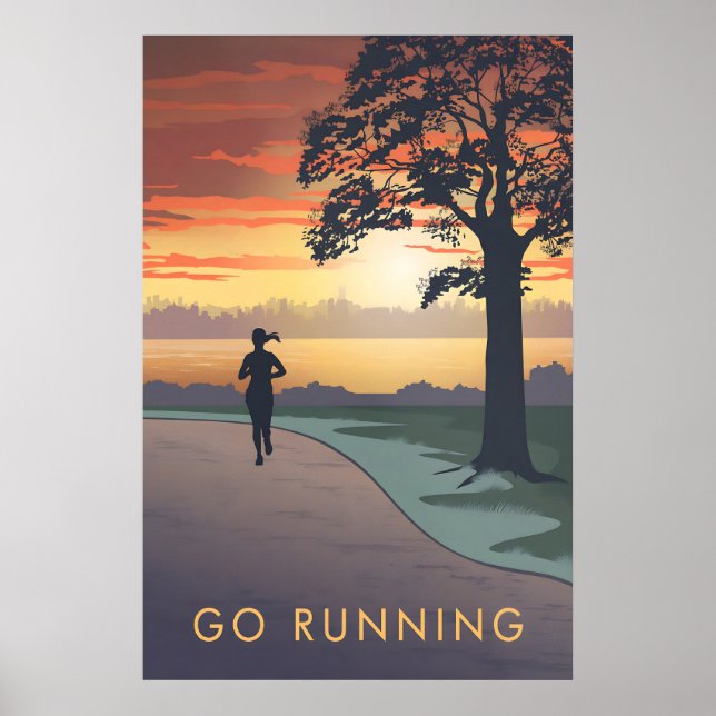 Affiche de voyage Course à pied (Devant)