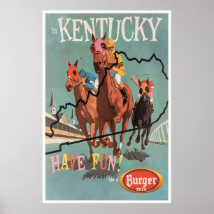 Affiche de voyage d'art de Derby du Kentucky Cheva