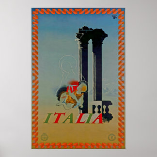 Affiche de voyage d'art italien Impression Italie
