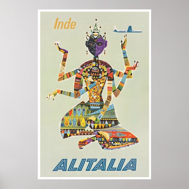 Affiche de voyage d'art mural d'Inde Impression ré (Devant)