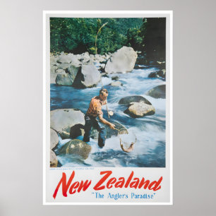 Affiche de voyage d'art néo-zélandais Impression d