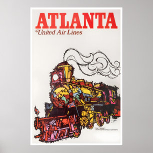 Affiche de voyage d'Atlanta Impression de Géorgie 