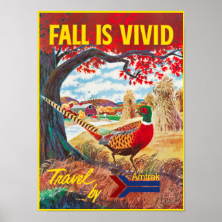 Affiche de voyage d'automne