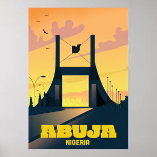 Affiche de voyage de Abuja Nigeria City Gate Vinta