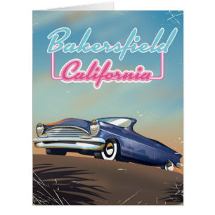Affiche de voyage de Bakersfield en Californie